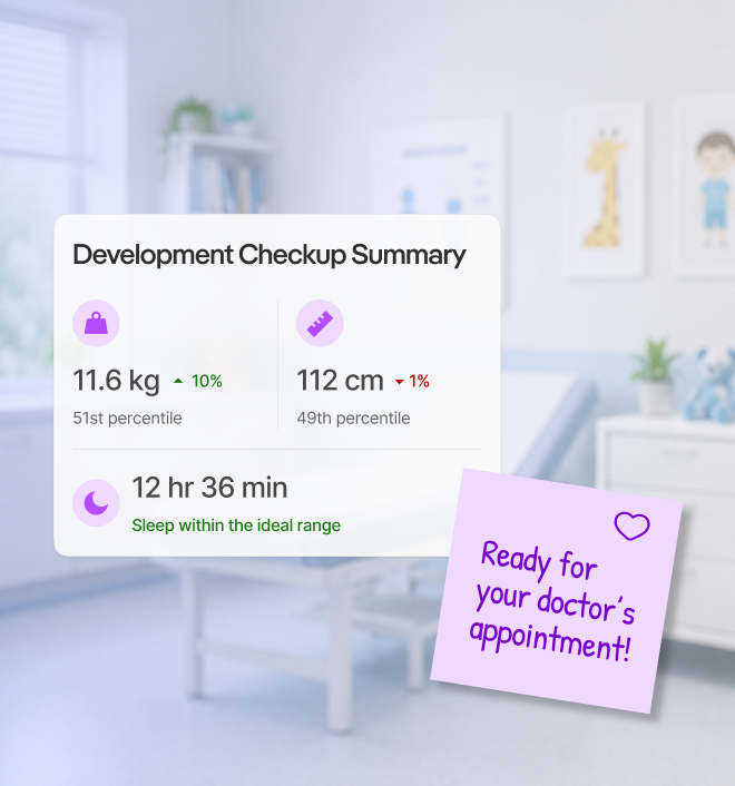 Development check summary screen in the Yuppo app